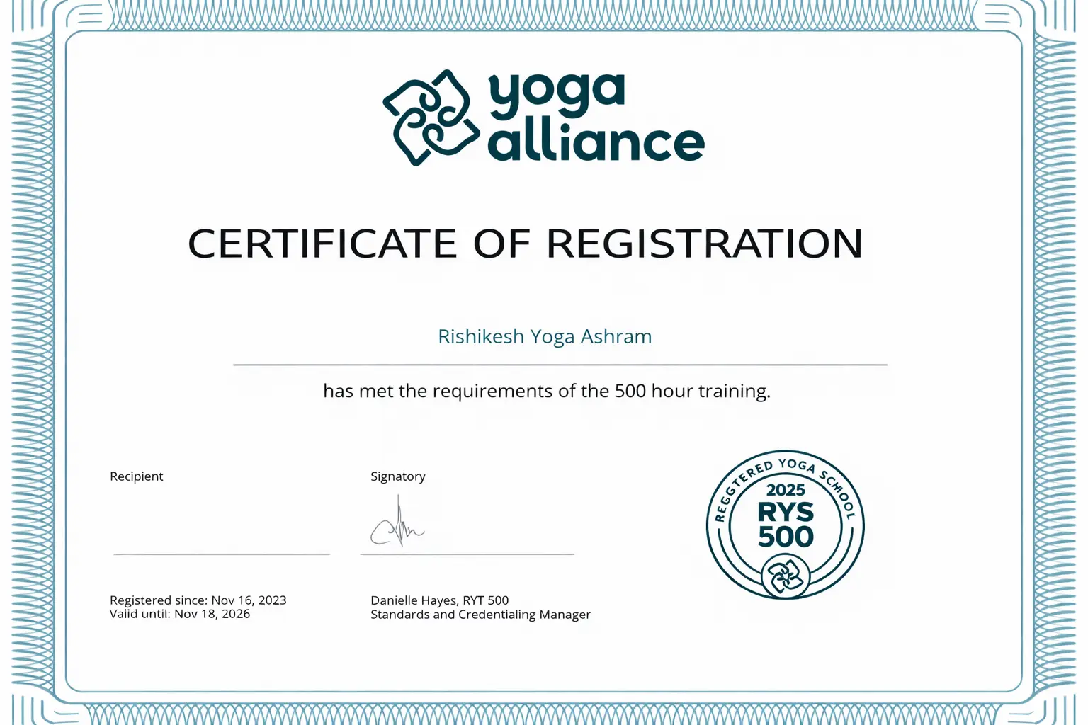 YACEP Certificate